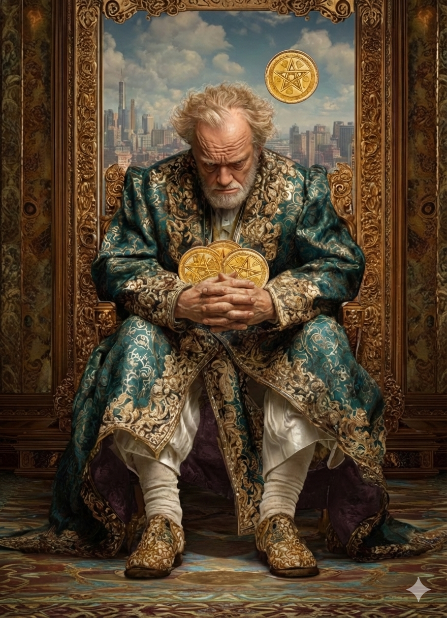 The Grasp of Gold: Attention & Attachment — Is mindful smoking meditation? The Four of Pentacles illuminates the subtle dance