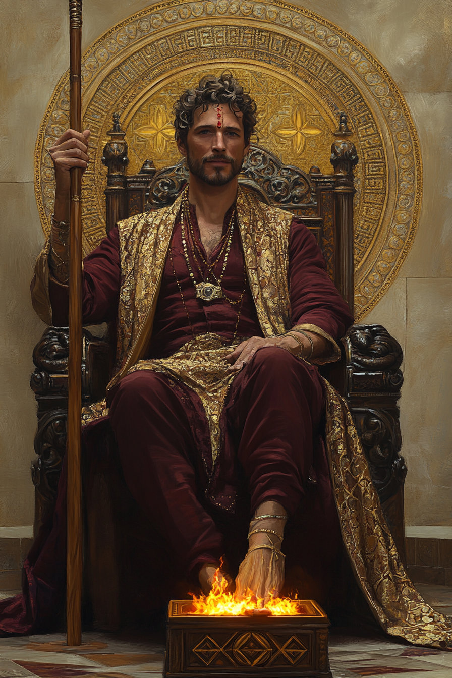 The Ember's Awakening: Cracking the Vessel of Self — What truly cracks us open to become ourselves? The King of Wands reveals