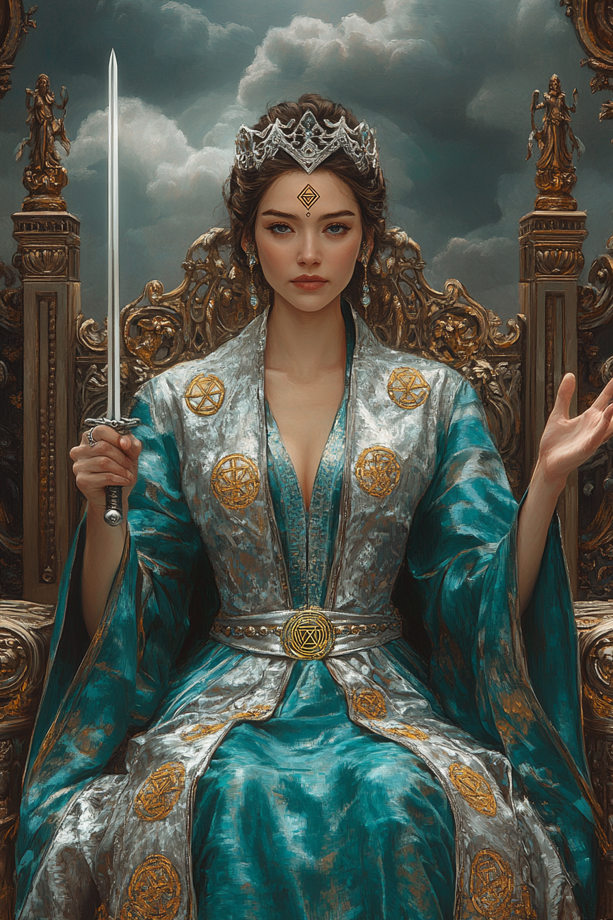 The Tempered Veil: Clarity Amidst Ancient Echoes — When the Queen of Swords appears, she calls for clarity born of experience
