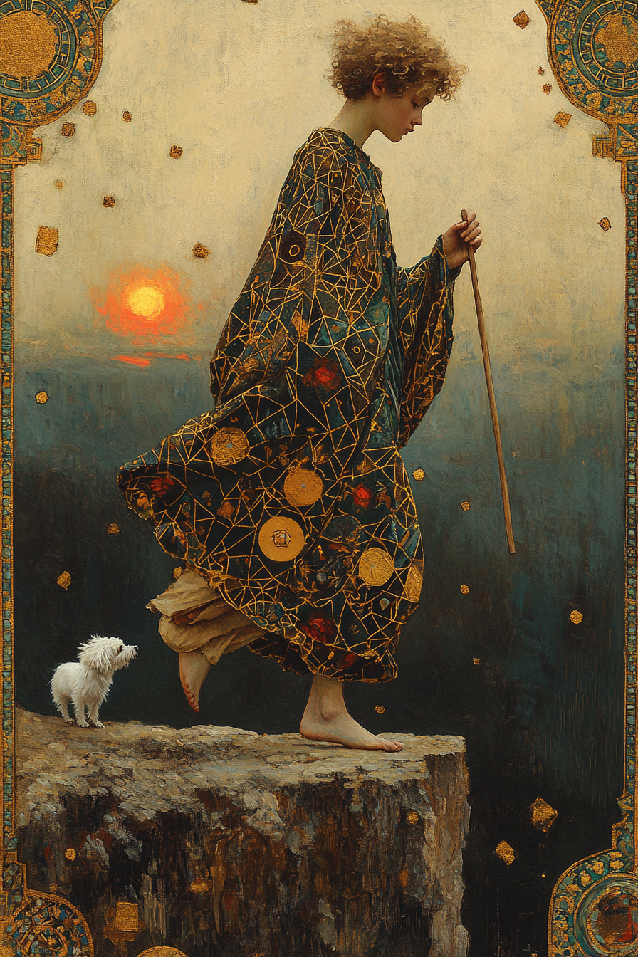 The Fool's Precipice: Fear as a Gateway — An unsettling meditation reveals The Fool's invitation: fear at the edge of the unk