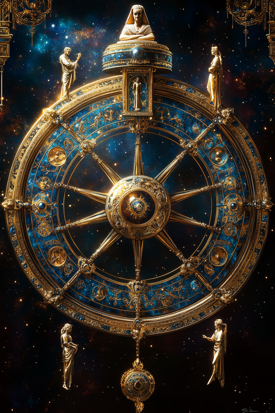 The Unbidden Turn: Humanity's Shadow on the Wheel — The Wheel of Fortune, in its descent, speaks to humanity's collective sha